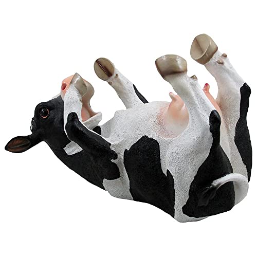 Drinking Cow Wine Bottle Holder Statue in Country Farm Kitchen Bar Decor Wine Stands & Racks and Decorative Animal Sculpture Gifts for Farmers