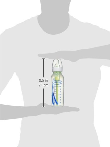 Dr. Brown’s Natural Flow® Anti-Colic Options+™ Narrow Baby Bottles 8 oz/250 mL, with Level 1 Slow Flow Nipple, 4 Pack, 0m+