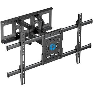 pipishell tv wall mount full motion for most 37-75 inch led lcd oled tvs, wall bracket tv mount articulating swivel tilt extension leveling holds up to 132lbs max vesa 600x400mm fits 12/16″ wood stud