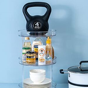 3 Tier Lazy Susan Turntable Cabinet Organizer 360 Degree Rotating Spice Rack – 9.2"