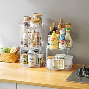 3 Tier Lazy Susan Turntable Cabinet Organizer 360 Degree Rotating Spice Rack – 9.2"