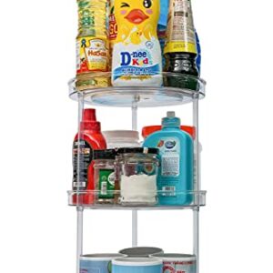 3 Tier Lazy Susan Turntable Cabinet Organizer 360 Degree Rotating Spice Rack – 9.2"