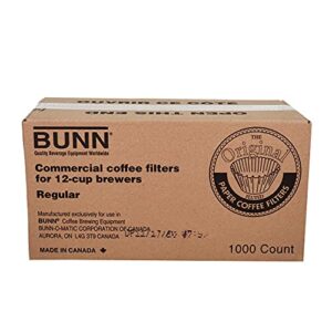 bunn 12-cup commercial coffee filters, 1000 count, 20115.0000