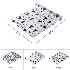 Shelf Liner for Kitchen Cabinets Non-Adhesive Drawer Liner Non-Slip Refrigerator Liner Waterproof Fridge Pad Cupboard Mat Easy Placemats, Ideal for Wire Pantry Bathroom, 17.7"×47.2"