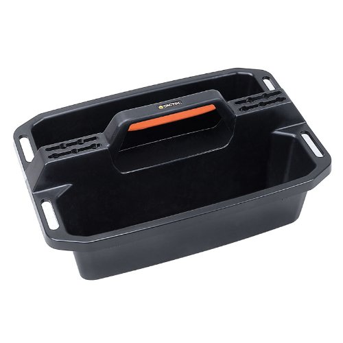 Tactix 320200 Plastic Tote & Caddy Tray,Black/Orange