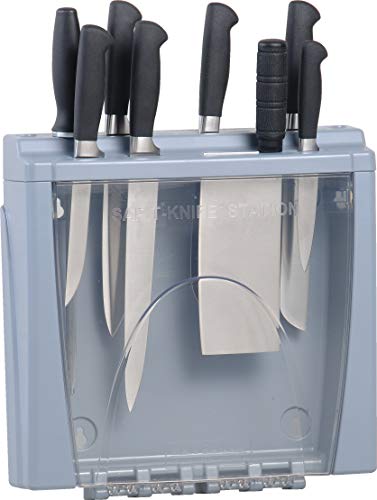 San Jamar STK1008 Saf-T-Knife Assembled Station, 15" Width x 15" Height x 4-1/4" Depth