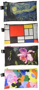 loqi museum zip pockets, (set of 4), multicolor