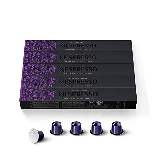 Nespresso Capsules OriginalLine, Ispirazione Arpeggio Intenso, Dark Roast Coffee, 50 Count Coffee Pods, Brews 1.35oz (ORIGINALLINE ONLY)