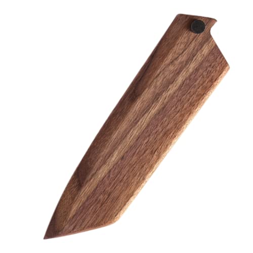 Aibote Handmade Natural Black Walnut Wood Japanese Kiritsuke Chef Knife Sheath Magnetic Knives Case Holder Protector Wooden Cover (Bevel Entrance,8 inch)