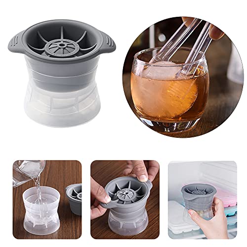 Soda Can Organizer for Refrigerator - Auto Rolling Can Dispenser Soda Can Holder Storage Organizer with Handle & 2 Ice Ball Molds
