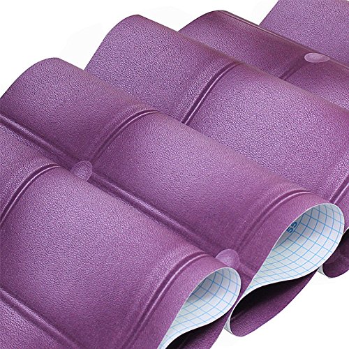 Yifely Purple Grid Shelving Paper Removable Shelf Liner PVC Drawer Sticker Redo Old Nightstands Doors 17.7 Inch by 9.8 Feet