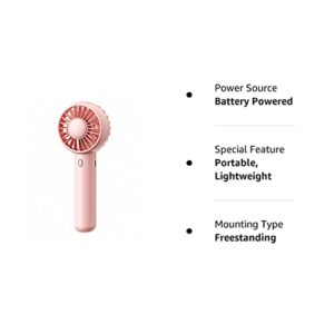 Gaiatop Mini Portable Fan, Dual Motors Powerful Handheld Fan, Cute Design 3 Speed Personal Small Desk Fan with Base, Lightweight Makeup USB Rechargeable Fan for Stylish Girl Women Men Indoor Outdoor