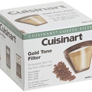 Cuisinart GTF Gold Tone Coffee Filter, 10-12 Cup Cone, Burr Mill