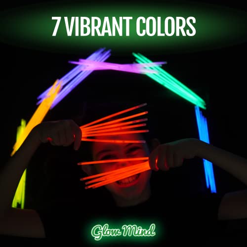 100 Ultra Bright Glow Sticks Bracelets and Necklaces - Halloween Glow in The Dark Party Supplies Decorations - Bulk 8" Glowsticks Party Favors Pack