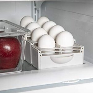 Kitchen Spaces Eggstra Space Egg Holder, Standard, Gray
