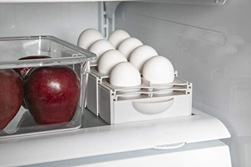 Kitchen Spaces Eggstra Space Egg Holder, Standard, Gray