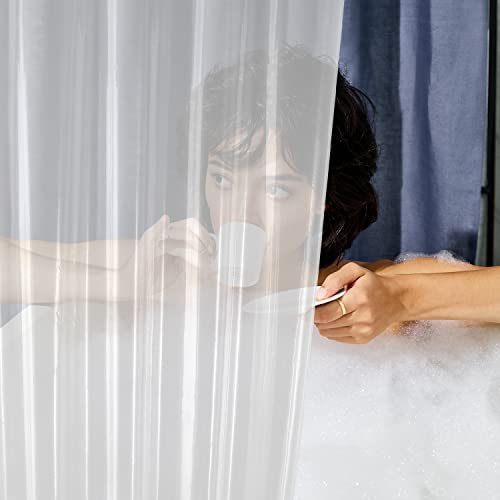 LOVTEX Clear Shower Curtain Liner - 72" x 72" Lightweight Shower Liner for Bathroom Shower Curtain (4G Clear, 1PC)