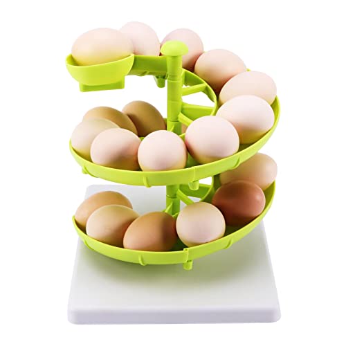 Spiral Egg Basket, Egg Dispenser Rack for Eggs Storage Holds Approximately 20 Eggs for Kitchen Countertop