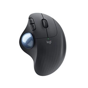 logitech ergo m575 wireless trackball mouse – easy thumb control, precision and smooth tracking, ergonomic comfort design, for windows, pc and mac with bluetooth and usb capabilities – graphite