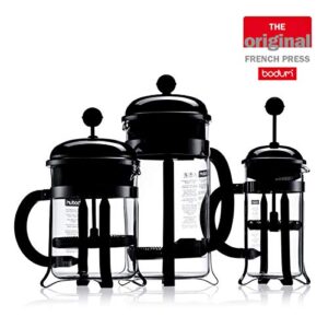 Bodum 1928-16US4 Chambord French Press Coffee Maker, 1 Liter, 34 Ounce, Chrome