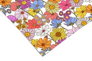 colorful floral contact paper | peel and stick paper | shelf liner | drawer liner 1217 12in x 96in (8ft)