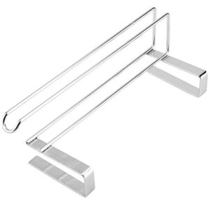 Paper Towel Holder, Stainless Steel Hanging Paper Towel Holder Under Cabinet, Roll Paper Towel Rack Hanger Over The Door for Kitchen Under Cabinet Over Door