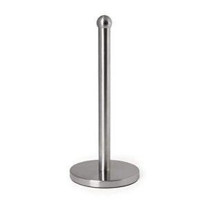 totally kitchen weighted paper towel holder | single tear standing paper towel holder | durable metal construction | ball design