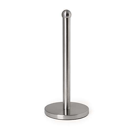 Totally Kitchen Weighted Paper Towel Holder | Single Tear Standing Paper Towel Holder | Durable Metal Construction | Ball Design