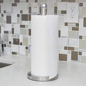 Totally Kitchen Weighted Paper Towel Holder | Single Tear Standing Paper Towel Holder | Durable Metal Construction | Ball Design