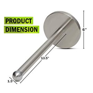 Totally Kitchen Weighted Paper Towel Holder | Single Tear Standing Paper Towel Holder | Durable Metal Construction | Ball Design