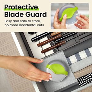 Kitchy Pizza Cutter Wheel - No Effort Pizza Slicer with Protective Blade Guard and Ergonomic Handle - Super Sharp and Dishwasher Safe (Green)