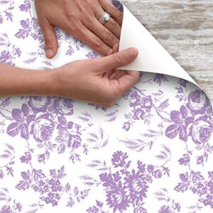 Con-Tact Brand Creative Covering, 18-Inches by 9-Feet, Toile Lavender Self-Adhesive Vinyl Drawer and Shelf Liner, x 9'