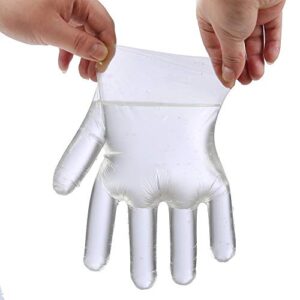 Disposable Food Prep Gloves - 500 Piece Plastic Food Safe Disposable Gloves, Food Handling, One Size Fits Most (500 PCS）