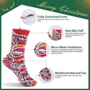 qiwip Assembly-Free Soda Can Organizer for Refrigerator - Fancy Christmas Crew Socks for Women & Men