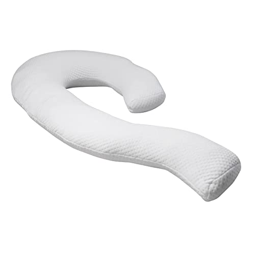 Contour Swan Body Pillow w/ Pillowcase & Mesh Laundry Bag