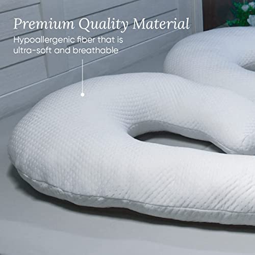 Contour Swan Body Pillow w/ Pillowcase & Mesh Laundry Bag