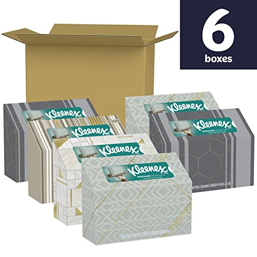 Kleenex Disposable Paper Hand Towels, Paper Hand Towels for Bathroom, 6 Boxes, 60 Hand Towels per Box (360 Total Towels)