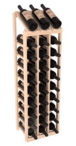 wine racks america® pine 3 column 10 row display top kit. unstained