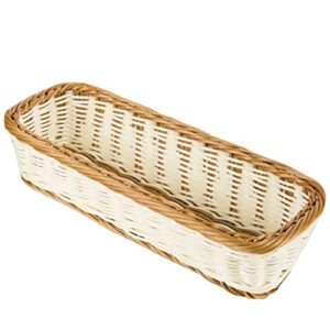 UPKOCH 3 pcs Baskets Drawer Chocolate Holder Kitchen Drainer Utensil S Flatware Storage Seagrass Rattan Plate Container Basket Cube Organizer Farmhouse Rustic Hyacinth Forks Silverware