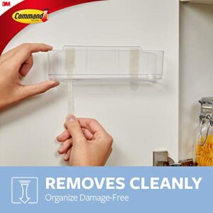 Command Large Caddy, Clear, with 4 Clear Indoor Strips, Organize Damage-Free