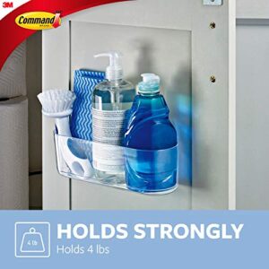 Command Large Caddy, Clear, with 4 Clear Indoor Strips, Organize Damage-Free