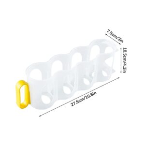 MANMAOHE 6 Pack Portable Soda Can Organizer for Refrigerator Shelves, Clear Plastic Fridge Soda Can Organizer with Removable Handle, Beer Can Racks, Refrigerator Storage Sliders