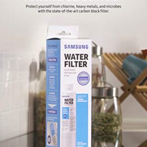 SAMSUNG Genuine Filter for Refrigerator Water and Ice, Carbon Block Filtration for Clean, Clear Drinking Water, 6-Month Life, HAF-CIN/EXP, 1 Pack