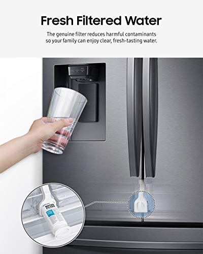 SAMSUNG Genuine Filter for Refrigerator Water and Ice, Carbon Block Filtration for Clean, Clear Drinking Water, 6-Month Life, HAF-CIN/EXP, 1 Pack