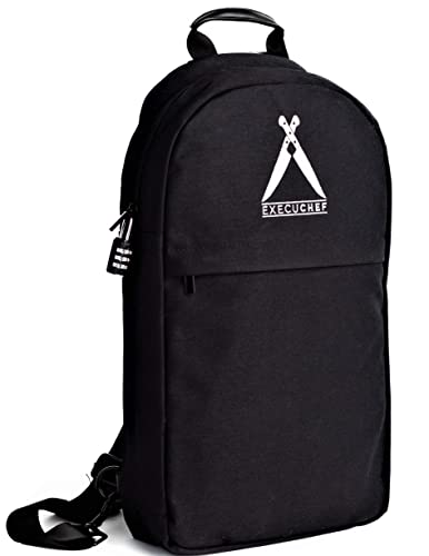 ExecuChef Knife Bag with 29 Pockets for Knives and Kitchen Utensils | Business Card Holder and Lock | Water Resistant and Durable Ballistic Nylon Backpack for Professional Chefs and Culinary Students