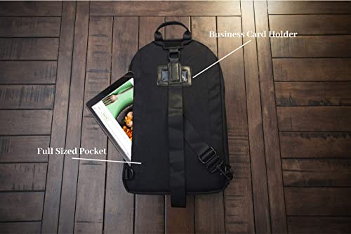 ExecuChef Knife Bag with 29 Pockets for Knives and Kitchen Utensils | Business Card Holder and Lock | Water Resistant and Durable Ballistic Nylon Backpack for Professional Chefs and Culinary Students