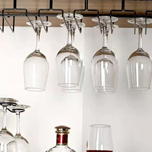 Wine Glass Rack Wall Mounted Wine Cup Display Storage Hanger Iron Stemware Racks Wine Glass Rack,Wine Glass Rack,stemware Rack Under Cabinet,Hanging Wine Glass Shelf,Wine Cup Rack Wall