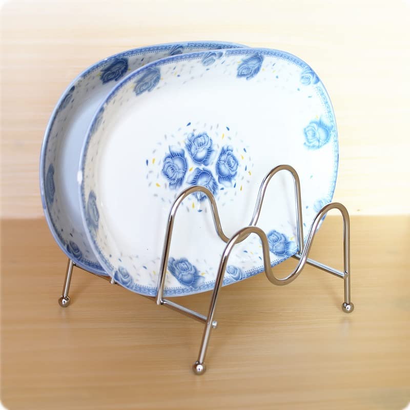 JHHDP Pan Pot Lid Plates Kitchen Sink Countertop Holder Dish Rack Bowl Storage Shelf Drying Stand Draining for Home