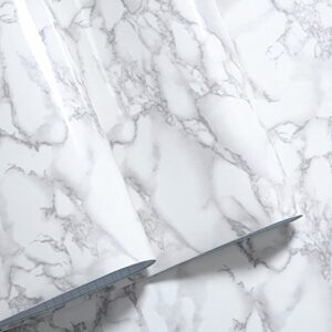 mullsan white grey marble gloss vinyl film paper 24”x118” roll