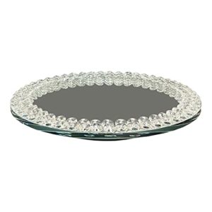 amazing rugs lazsus1120 ambrose exquisite lazy susan mirrored spinning tray44; white